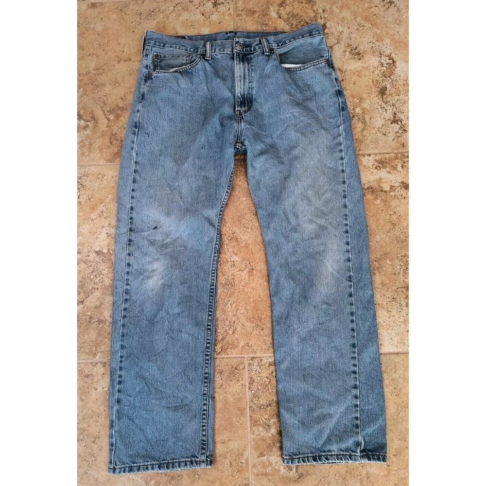Levis 505 Jeans Mens Size 36x30(See Pics)Blue Regular Fit Mid Rise Straight